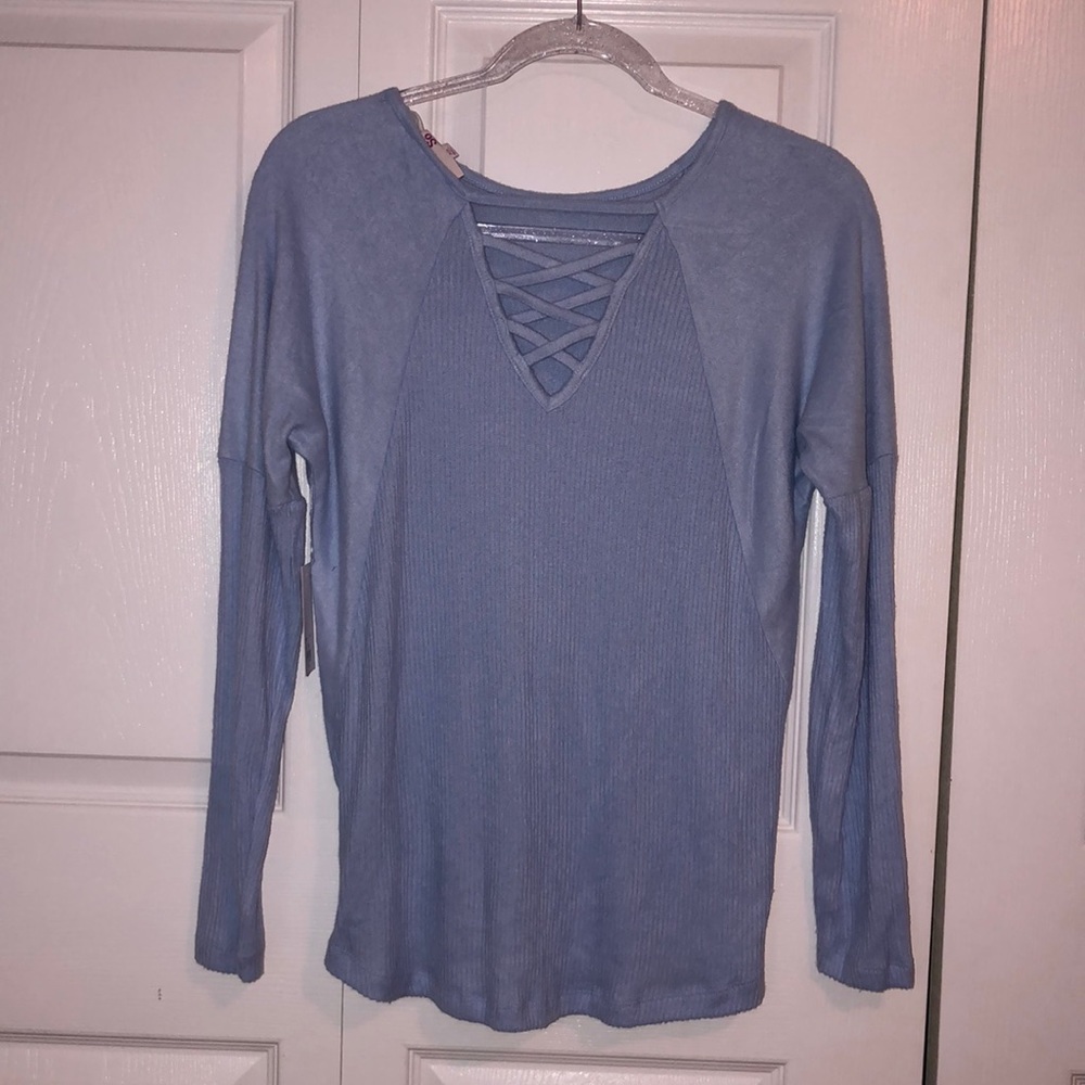 Brand New Super Soft Baby Blue Long Sleeve, Size XS